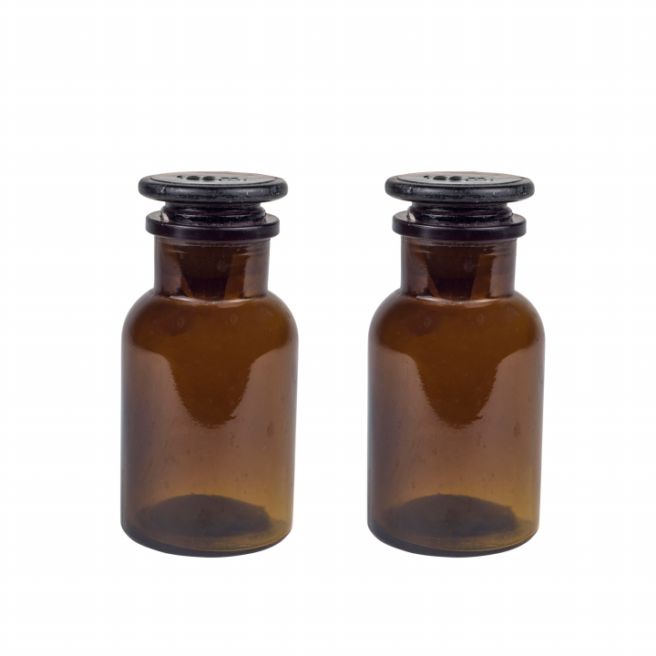 Glasburk 125ml, 2-pack i brun amber i gruppen HANDLA / ÖVRIGT SORTIMENT hos Månses Design (1750f)