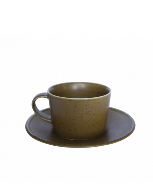 Kaffekopp med fat Ljusbrun Stugsund i gruppen KOLLEKTIONER hos Månses Design (940D)