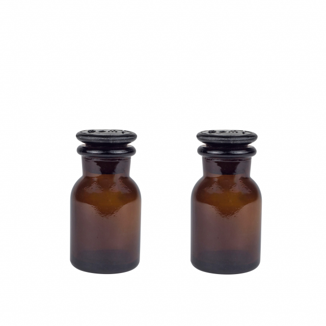 Glasburk 30ml, 2-pack i brun amber