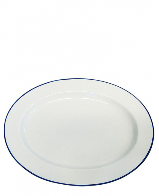 Litet serveringsfat Ovanåker blå kant