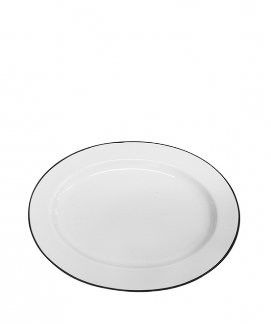 Serveringsfat litet ovalt Ovanåker brun