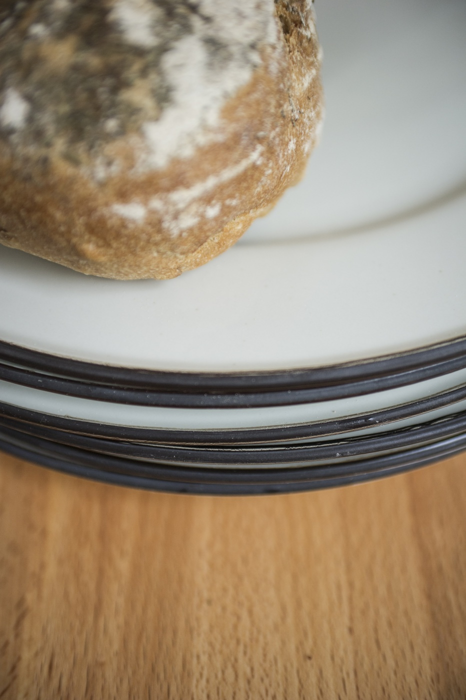 Assiett 22cm Ovanåker Brun kant