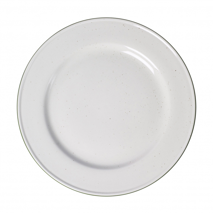 Tallrik 26,5cm grön rand