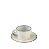 Kaffekopp med fat brun kant Kaffekopp med fat brun kant