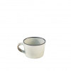 Kaffekopp med fat brun kant Kaffekopp med fat brun kant