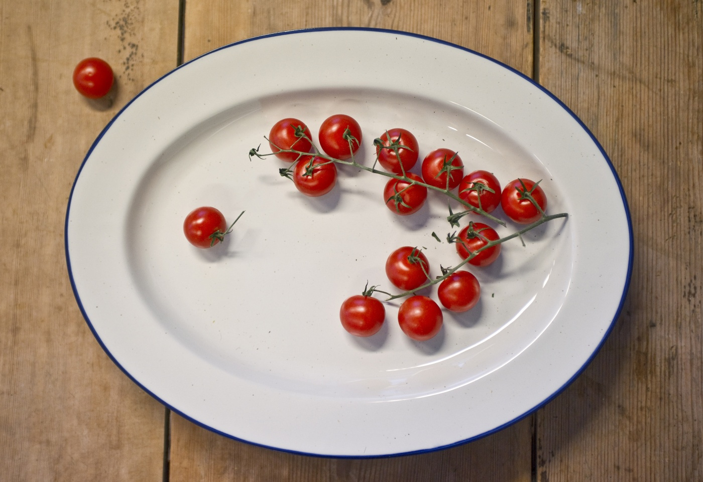 Serveringsfat Ovanåker blå kant