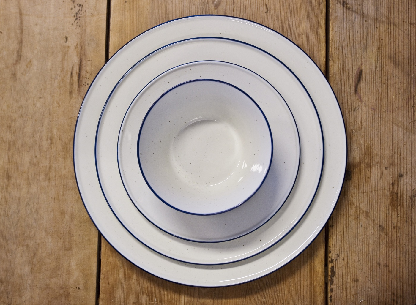 Skål rak mellan Blå